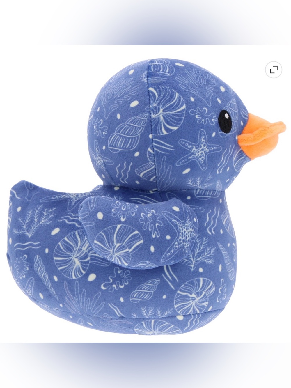 Blue Plush Duck with Orange Beak - Kids Stuffed Animal - Picture 4 of 6